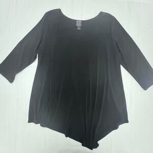 CLARA SUNWOO Women's Black Asymmetrical Top XL